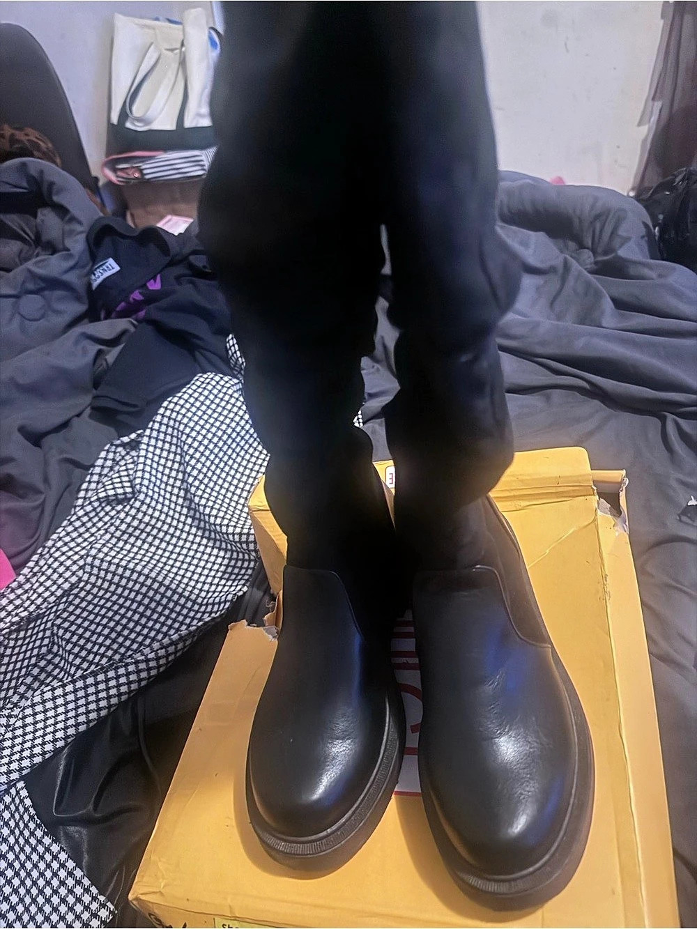 Quad Platform Chelsea Boots Black